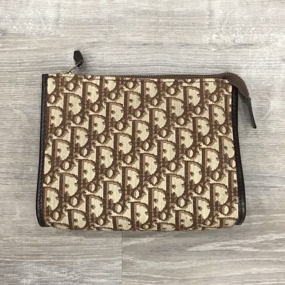Dior Brown Toiletry Bag with Monogram Design - Picture 1 of 1